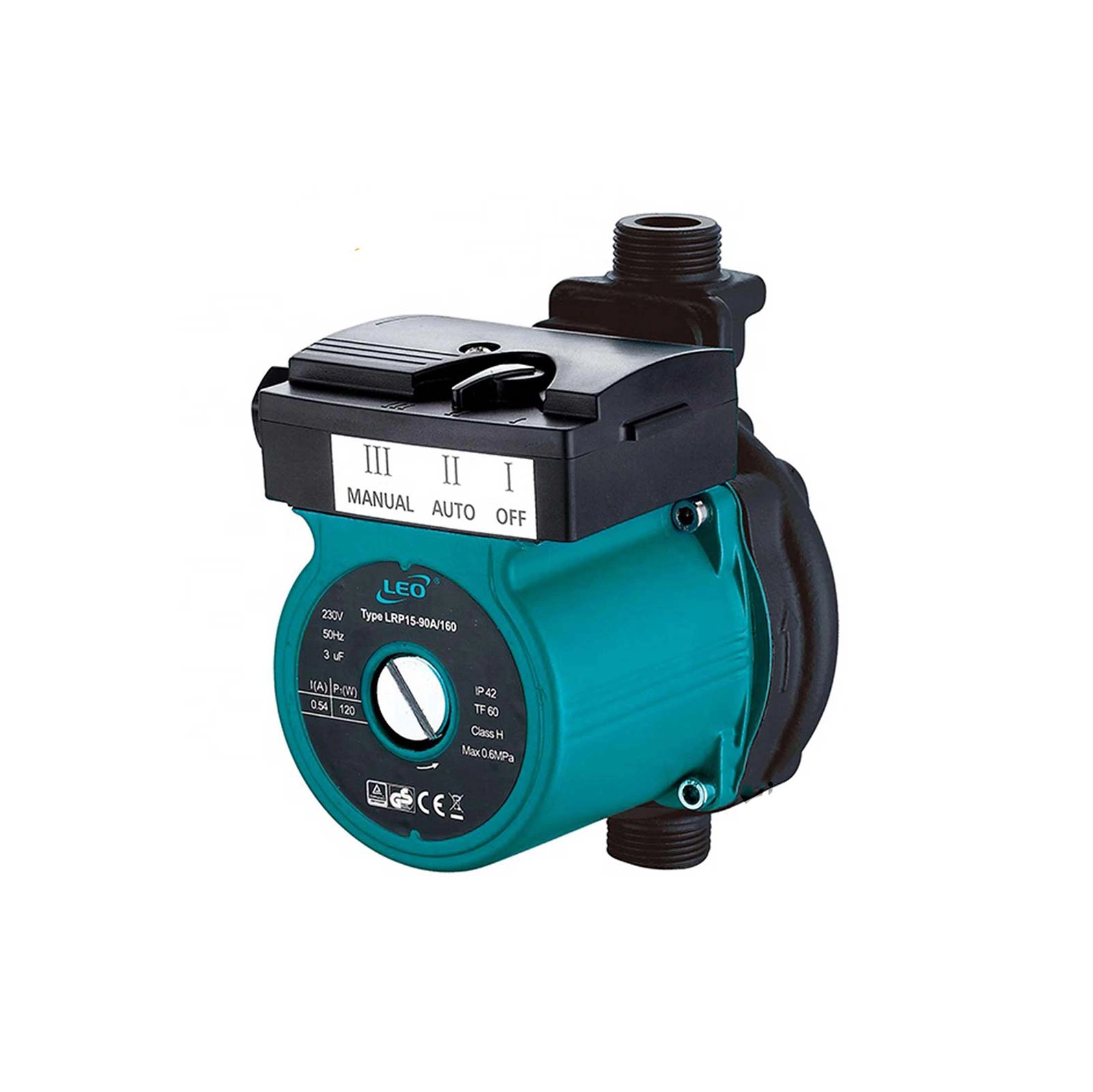 پمپ سیرکولاتور اتوماتیک گرمایشی لئو مدل LRP15-90A-160
