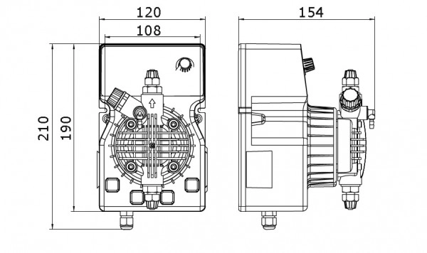 دوزینگ پمپ اتاترون 5 لیتر 7 بار مدل DLX MA/AD 5-7